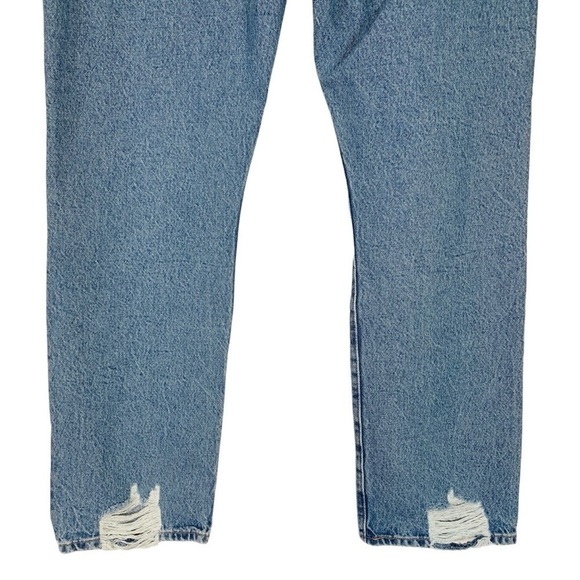 Levi's 501 Distressed High Waist Straight Leg Jeans Size 32 NWT - Picture 6 of 9